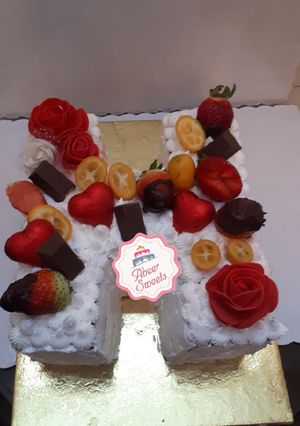 صورة لوصفة كيكة الاحرف