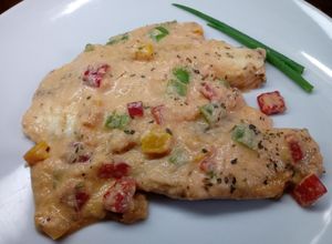 Una foto de Filetes de pescado en salsa cremosa