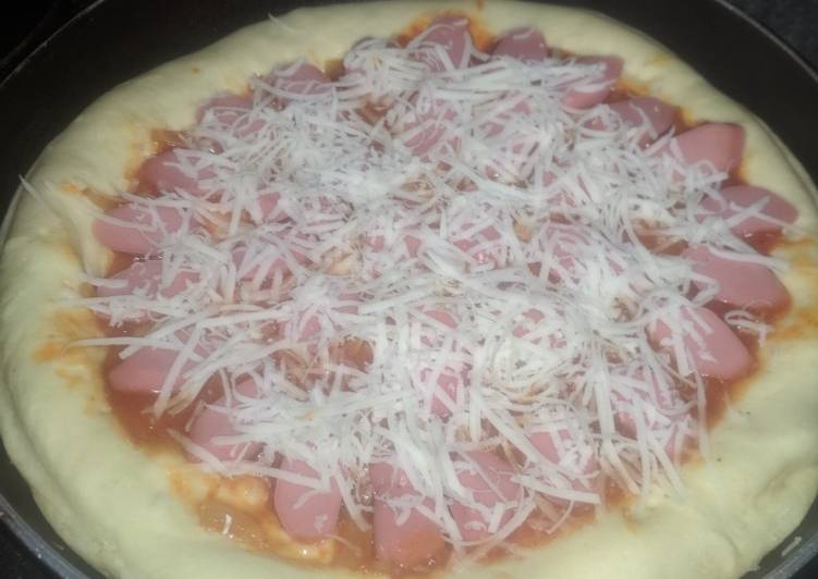 Pizza teflon homemade topping seadanya saja 🍕🍕🍕