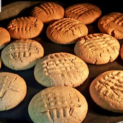 Peanut butter cookies A picture of Peanut butter cookies.