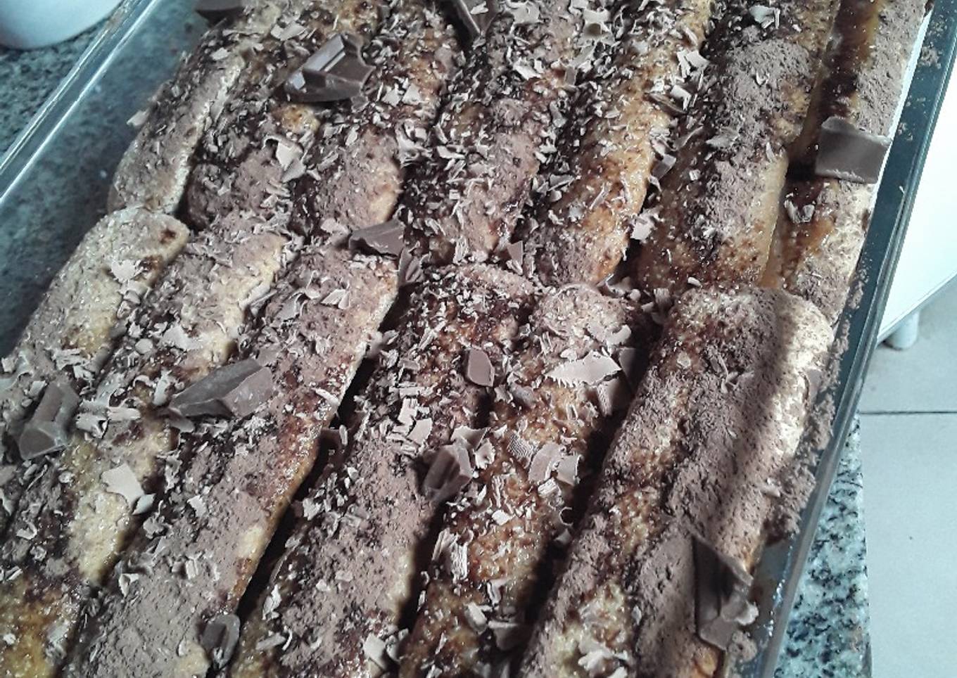 Postre tipo tiramisú