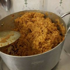 Jerof Rice with Goat meat A picture of Jerof Rice with Goat meat.