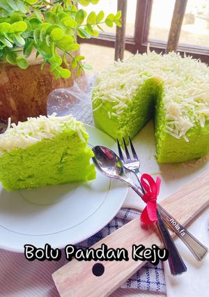 Foto resep Bolu Pandan Keju Kukus