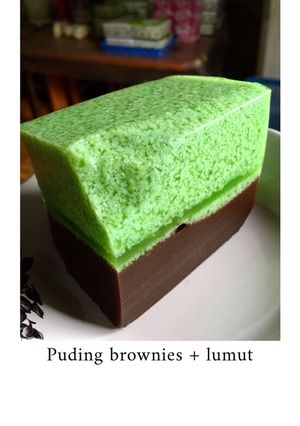 Foto resep Puding brownis lumut