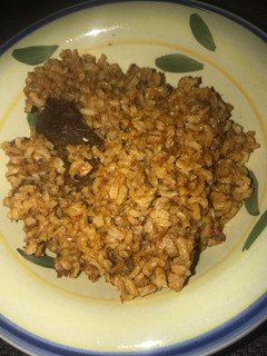 A picture of Brown Jollo Rice.
