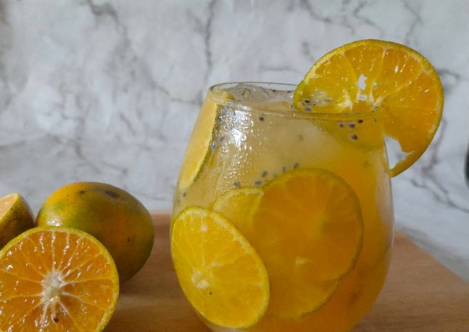 Resep Ice Coconut Orange Drink With Jelly Es Jeruk Mix Degan Oleh