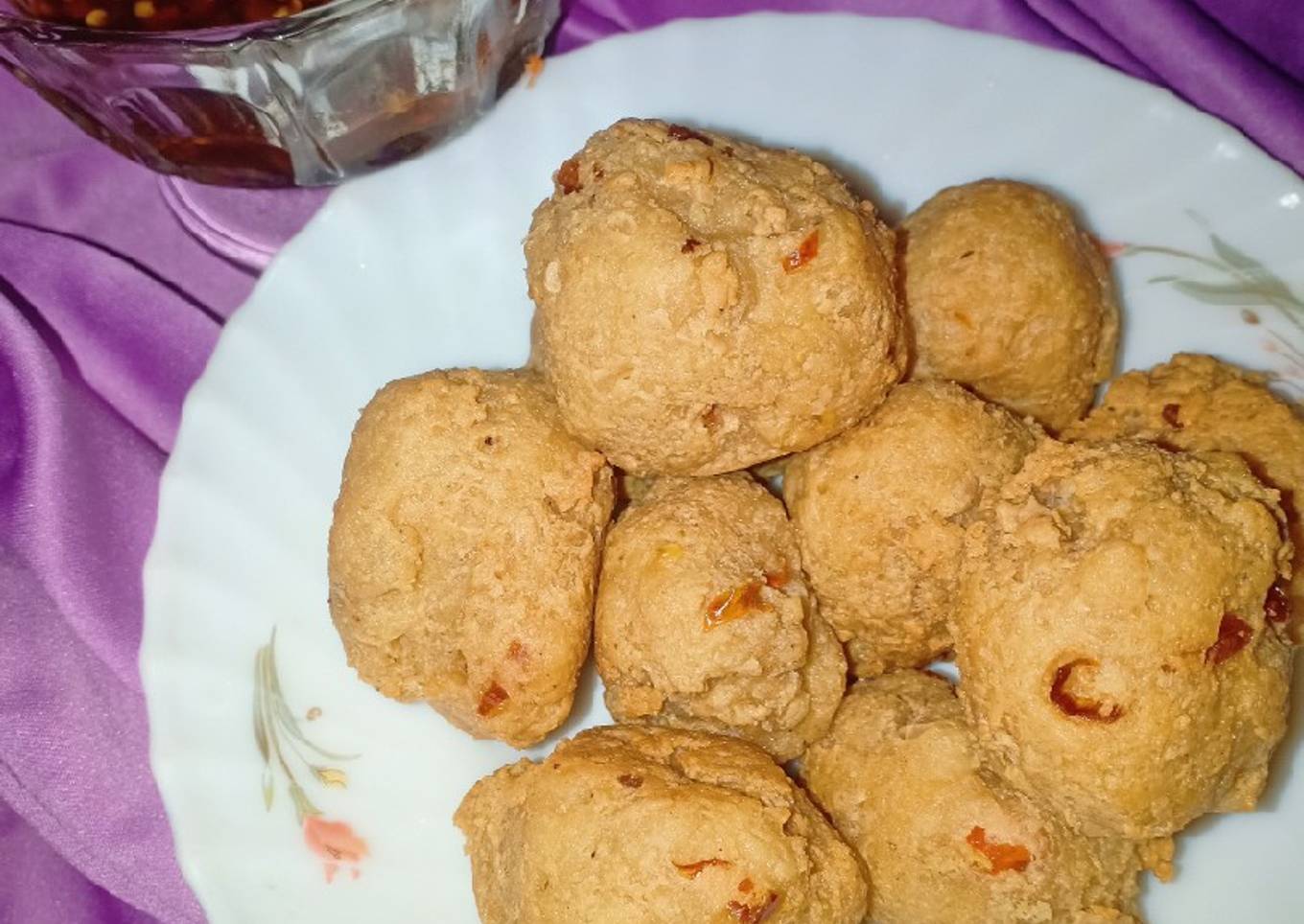 Tahu kriwul sambal rujak