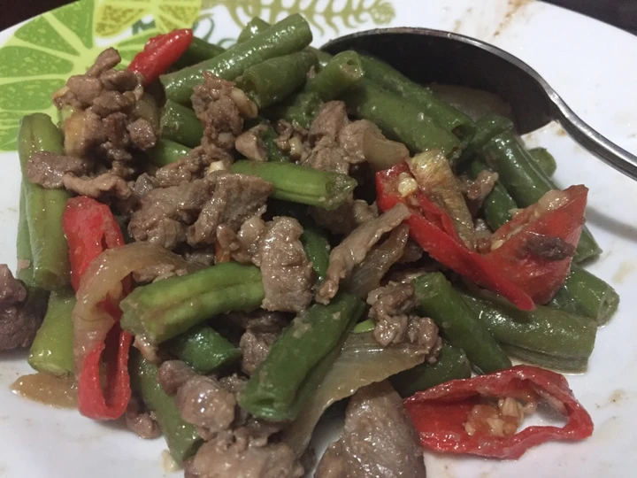 Langkah Gampang Membuat Resep  Oseng Buncis daging sapi cincang yang Lezat, Enak Banget