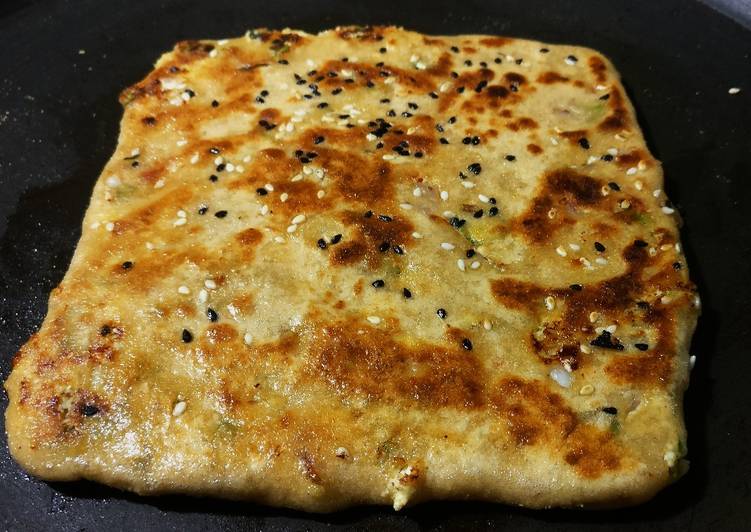 Mushroom stuffed parantha in the shahi style