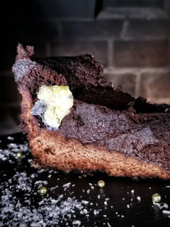 Una foto de Tarta de chocolate negro