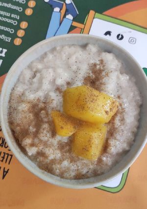 Una foto de Arroz con leche sano y sin azúcar
