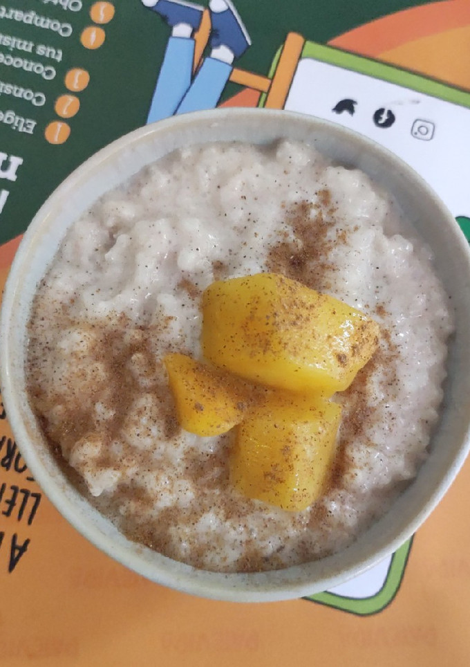 Una foto de Arroz con leche sano y sin azúcar