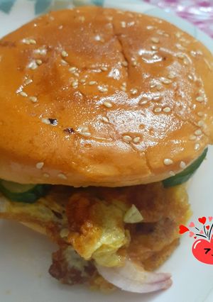A picture of Street style andey wala bun kebab.