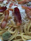 Cocina para pareja: Pasta a la carbonara con habas frescas