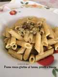 #160 Penne senza glutine al tonno, piselli e limone 🍋