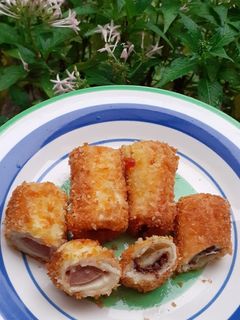Foto resep Roti tawar goreng sosis/coklat
