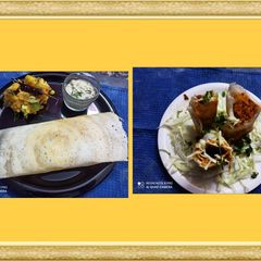 A picture of Masala dosa And paneer jini dosa.