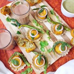 Aloo Bonda Tarts A picture of Aloo Bonda Tarts.