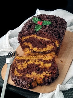 Una foto de Bizcocho de chocolate y calabaza