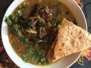 A picture of beef barley stew