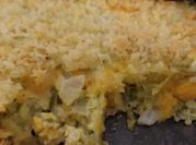 A picture of cheesy zucchini casserole