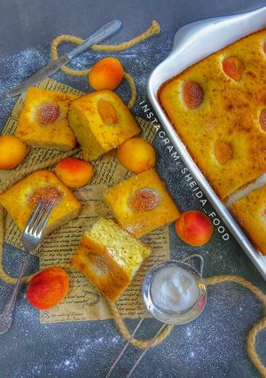 عکسی از دستور كيك زردآلو