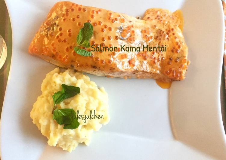 Salmon Kama Mentai with mashed potatoes#japanese food