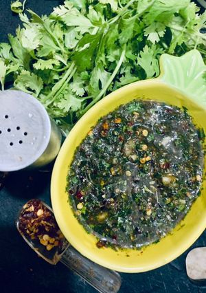 A picture of Chimichuri sauce.