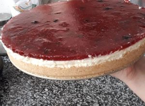 Una foto de Cheesecake de frutos rojos o oreo ¡¡ sin horno!!