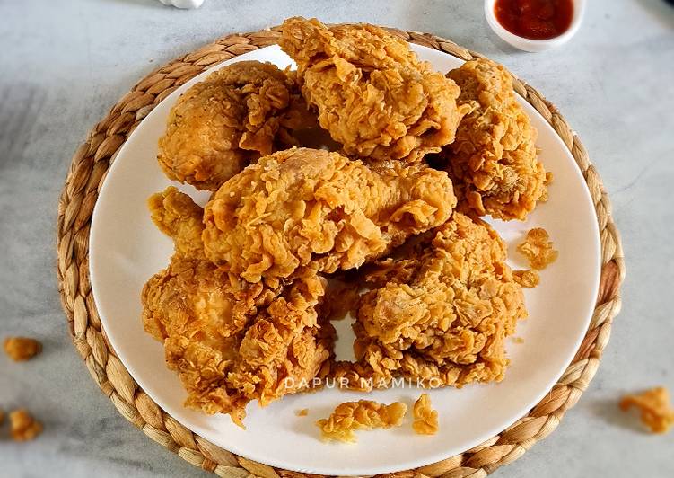 Resep MANTAP! Mamiko Fried Chicken (Ayam KFC KW) masakan sehari hari