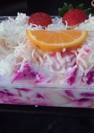 Foto resep Salad buah (mudah dan enak) ckup 3bhan untk saosnya