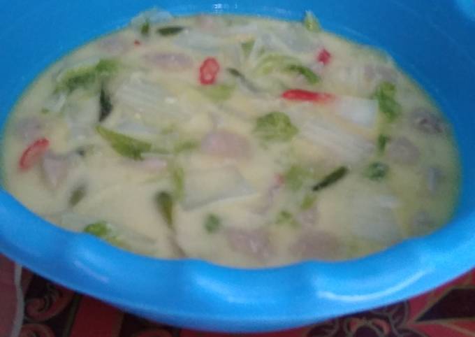 Resep Sawi Putih Bakso Kuah Santan Oleh Nadira Bee Cookpad