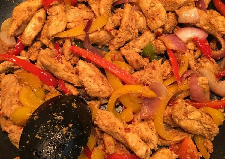 Easy chicken fajitas