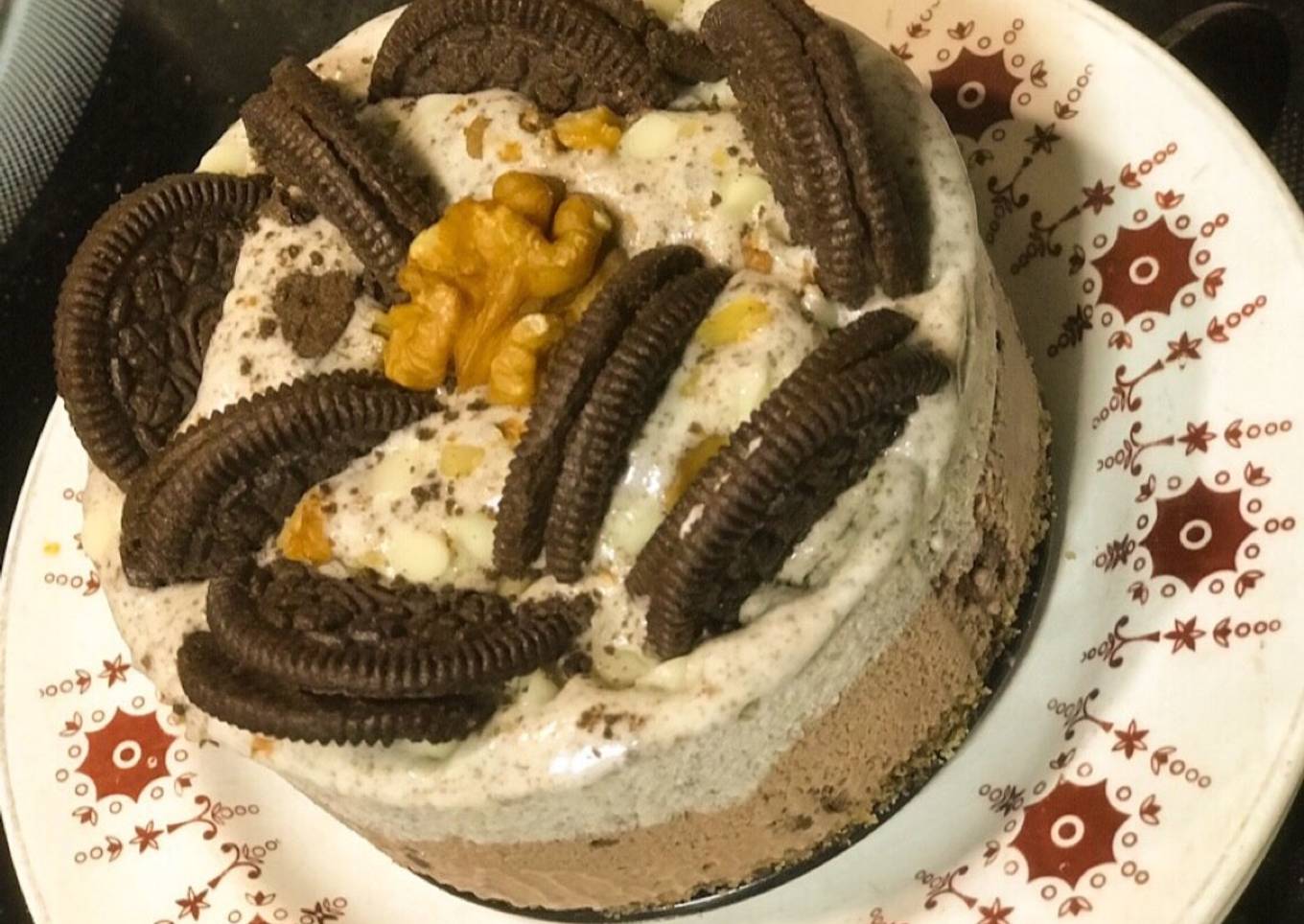 Eggless: Oreo Chocolate Vanilla Ice Cream Cake