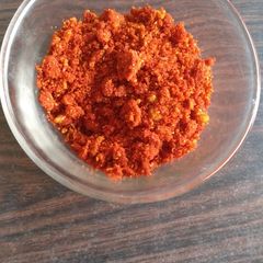 A picture of Vada pav chutney (dry powder).