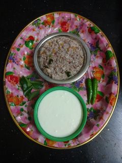 *சிகப்பரிசி தயிர் சாதம்*(red rice curd rice recipe in tamil) செய்முறை முக்கிய புகைப்படம்
