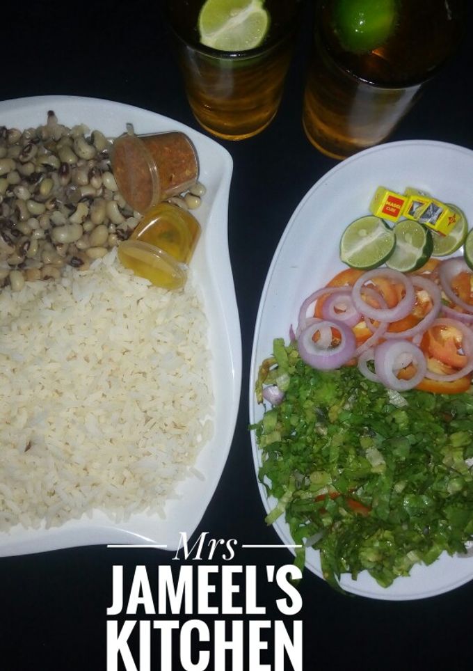 A picture of Rice and beans.