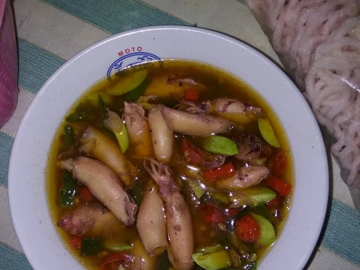 Cara Mudah Menyiapkan Resep  Cumi asin Pete pedas manis yang Bisa Manjain Lidah, Sempurna