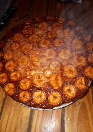 Una foto de Torta invertida de banana