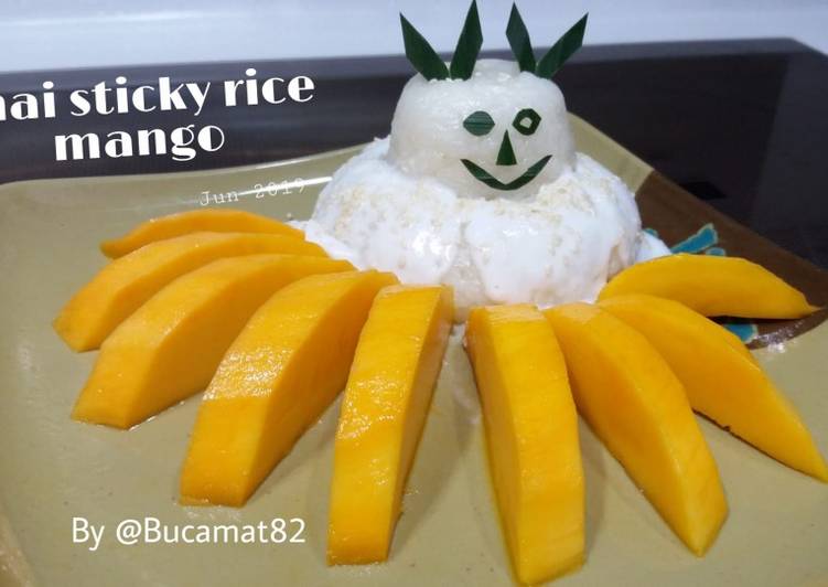 Cara Gampang Menyiapkan Thai sticky rice mango, Sempurna