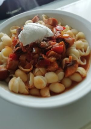 Gombás sertéspörkölt 🇭🇺 recept fotója