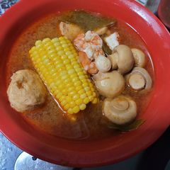 A picture of Thai Prawn Sour and Spicy Tom Yum Soup.