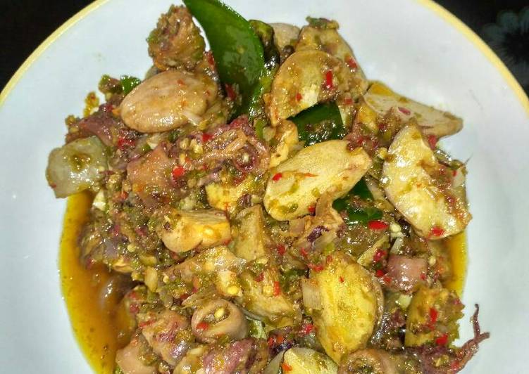 Cumi asin jengkol cabe ijo