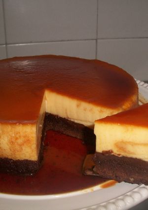 Una foto de Chocoflán