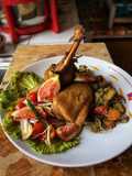 East meet West: Crispy Duck & Fig salad