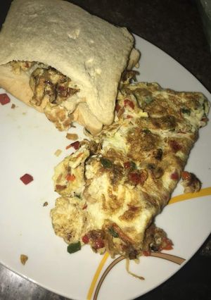 A picture of Bread and Fried Egg.