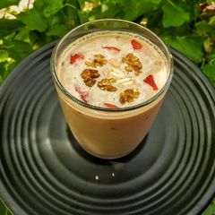 A picture of Chocolate peanut butter over night oats.