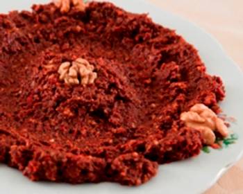 The New Way Make Recipe Red pepper and walnut spread  muhammara Delicious Simple