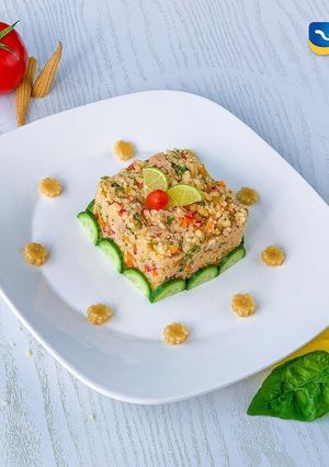 عکسی از دستور سالاد بلغور و تن ماهی