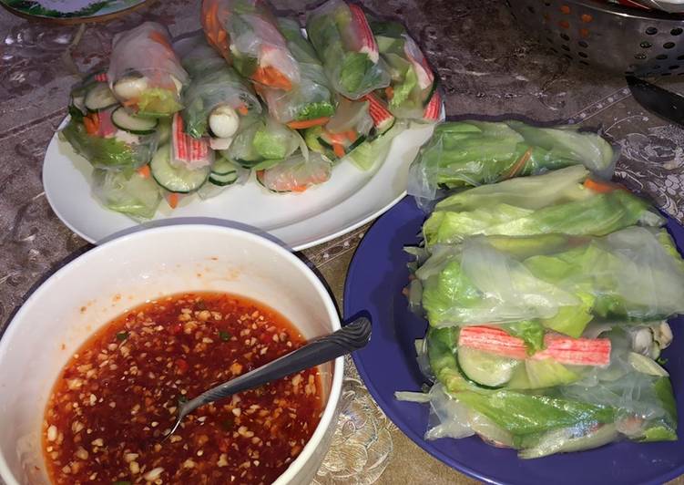 Cara Gampang Membuat Vietnam Roll sos thai, Lezat Sekali
